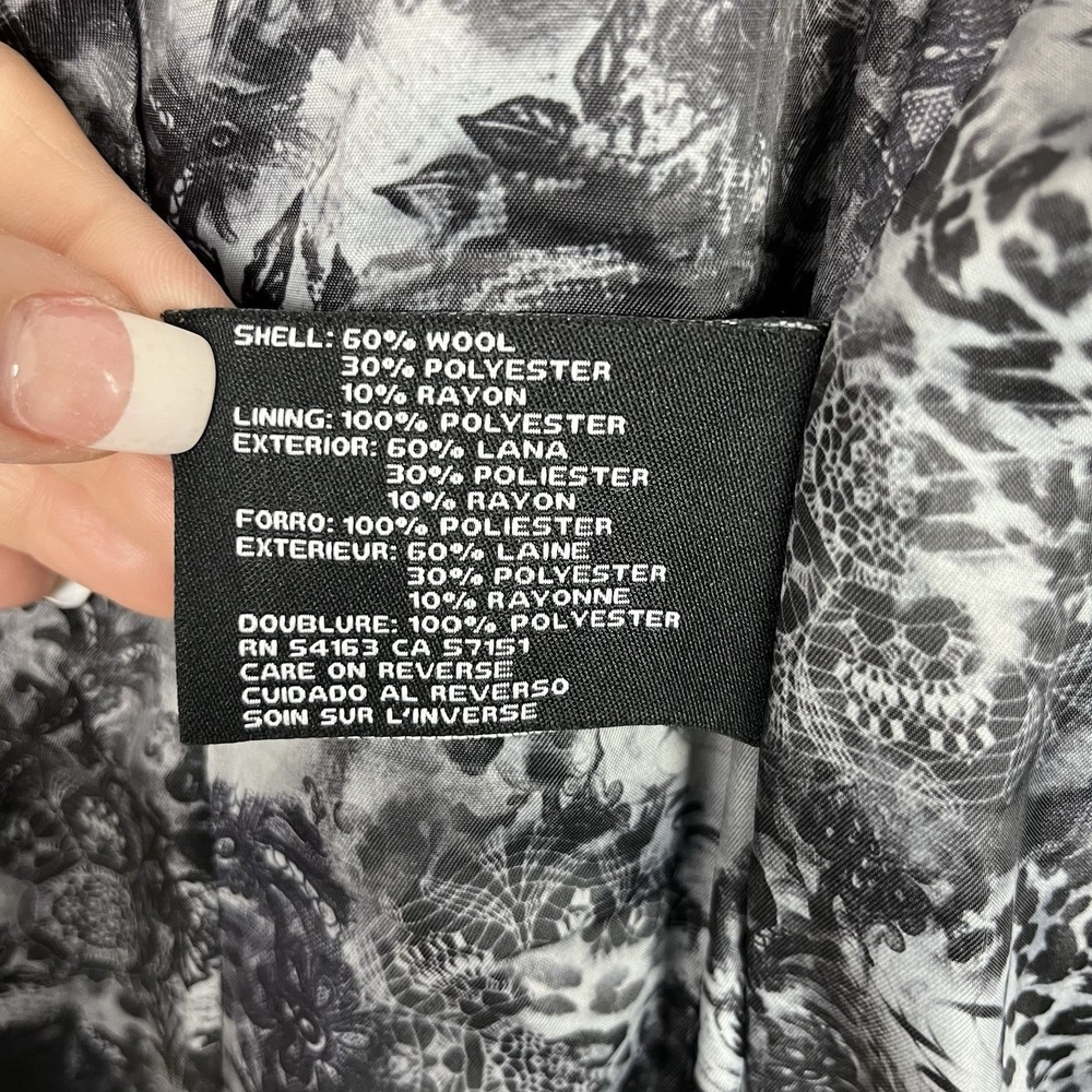 Guess Black Hooded Peacoat Winter Jacket - Picture 8 of 10